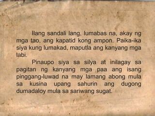 Hinugasan Ang Sariwang Sugat.